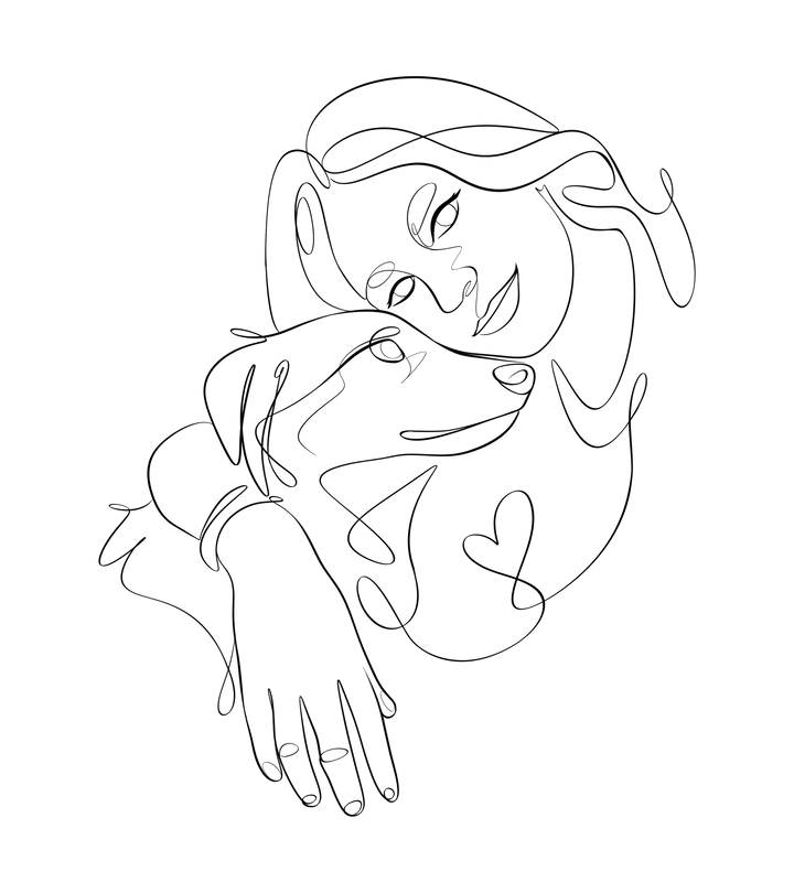 Personalisierter Line Art & One Line Art Stil als Digitale Datei