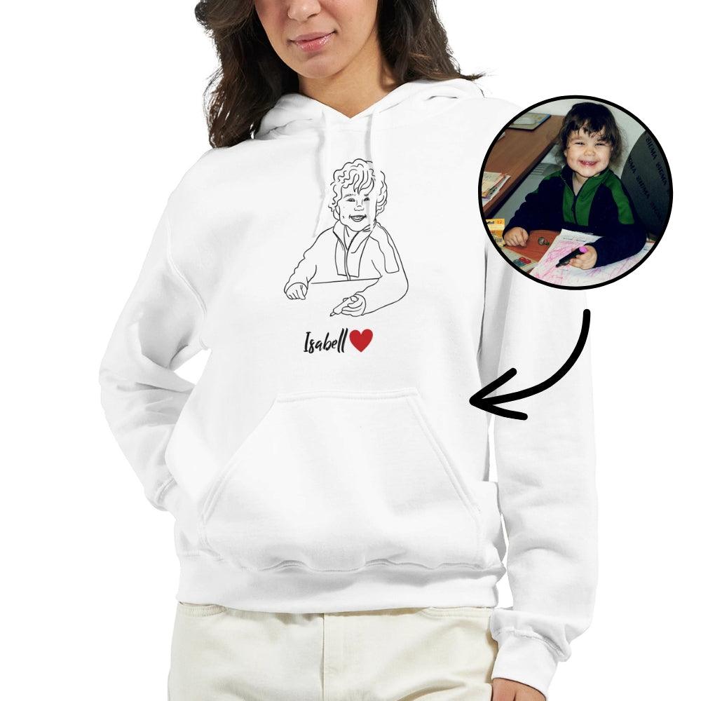 Personalisierter Hoodie – Line Art & One Line Art Stil - Gramart